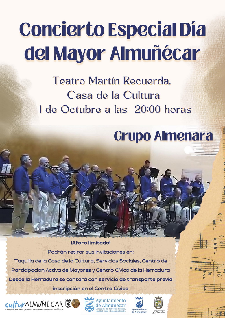 Almuñécar celebra el 'Día del Mayor' con un concierto del Grupo Almenara